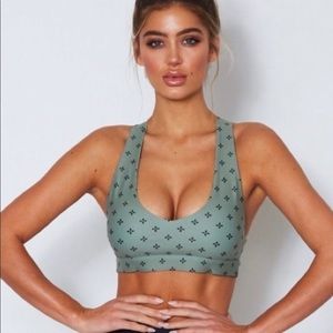 Sarahs Day White Fox Black Olive Jasmine Bra